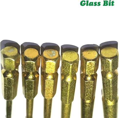 10Pcs Glass Bits 1/4inch Hex Shank Glass Drill Bits Set 4 5 6 8 10 12mm Ceramic Marble Cross Tipped Hole in Saudi Arabia