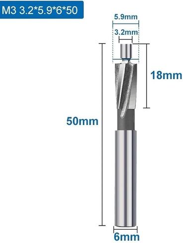 4 Flute Counterbore M3-M16 أداة مرسمة الثقب 1pcs (16.5x26x12x93) in Saudi Arabia