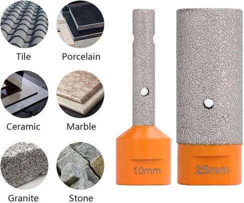 M14 Thread Diamond Finger Bits Enlarge Grinding Holes Dia 6/10/12/15/20/25/30mm Tile Stone Countertop Diamond Bits 1Pcs(50x25x65x15) in Saudi Arabia