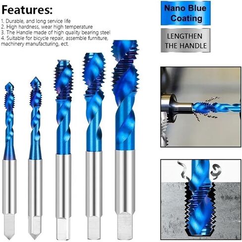 HSS SPORAL TAPS Short Blade TAP TAP Processing الثقوب العمياء M3 M4 M5 M6 M8 M10 M12 TAP METIC TAP TAPLS 1PCS (M3X0.5) in Saudi Arabia