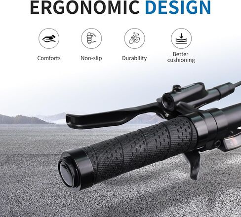 Bicycle Handlebar Grips, Dual-Layer Silicone EVA Construction, Double Lock-on System, Mountain Bike and Road Cycling in Saudi Arabia