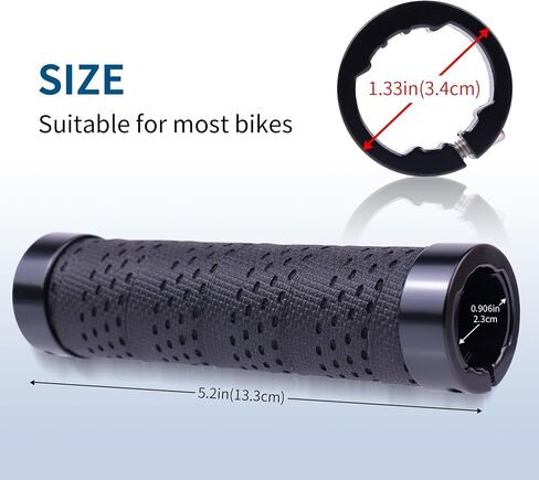 Bicycle Handlebar Grips, Dual-Layer Silicone EVA Construction, Double Lock-on System, Mountain Bike and Road Cycling in Saudi Arabia