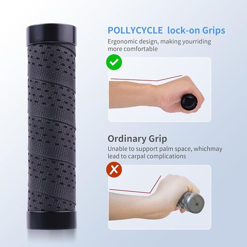 Bicycle Handlebar Grips, Dual-Layer Silicone EVA Construction, Double Lock-on System, Mountain Bike and Road Cycling in Saudi Arabia
