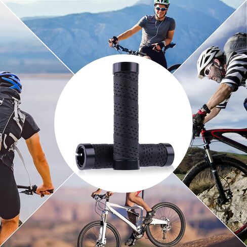 Bicycle Handlebar Grips, Dual-Layer Silicone EVA Construction, Double Lock-on System, Mountain Bike and Road Cycling in Saudi Arabia