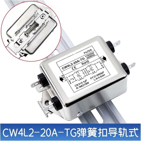 Single-Phase Two-Stage AC Filter CW4L2-10A/20A-T/SG Spring Buckle Rail Anti-Interference servo Frequency Conversion(CW4L2-10A-SGsingle-phasetwo-stage) in Kuwait