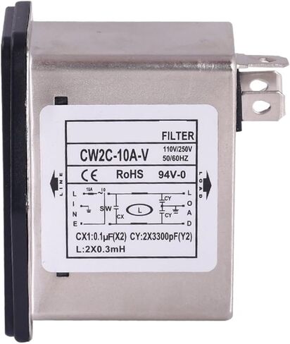 CW2C-10A-V Socket Power Single Fuse AC Power Purifier Filter Inductor(CW2C-3A-Vwithlight) in Saudi Arabia
