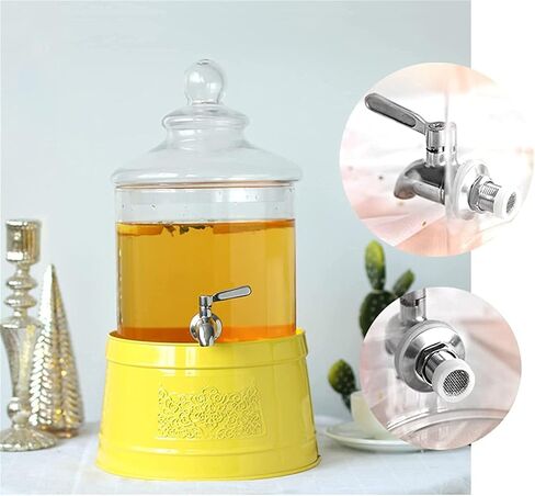 موزع مشروبات بيرة Tist Beer Dispenser ، موزع البيرة ، موزع عصير برميل البيرة ، يمكن للزجاج الشفاف المبرد موزع المشروبات ، مع دلو حامل بار Cask Ale Dispenser in Saudi Arabia