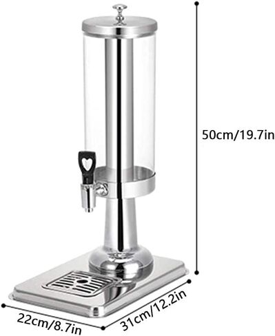Beer Drinks Dispenser 3L Chilled Beverage Dispenser With PC Container Can For Hot And Cold Drinks (silver) Home Bar Cask Ale Dispenser in Saudi Arabia