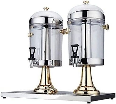 موزع البيرة البيرة Tist Beer Dispenser ، موزع مشروبات دلو البيرة ، موزع المشروبات الباردة والساخنة ، 2 موزعات مشروبات من الفولاذ المقاوم للصدأ مقاوم للمشروبات المنزل (Silver) in Saudi Arabia