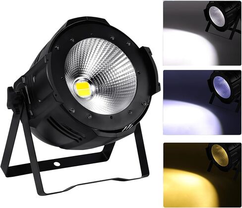 Ridgeyard LED PAR LIGHTS COB 200W DMX512 & SOUND Actived Stage Light Whate White & Cool White Audience Blinder DJ Spot Light Wash Lights for Church Photo Studio Wedding Live Show (1) in Kuwait