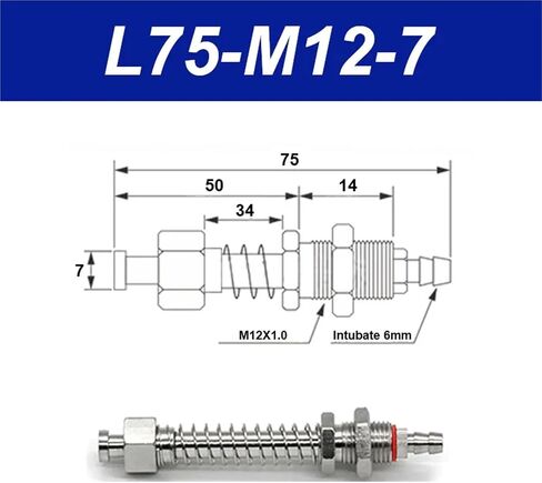 Vacuum Suction Cup Base 7mm Hardware Manipulator Fixture Tail Air Inlet 1Pcs(L80-M10-7) in Kuwait