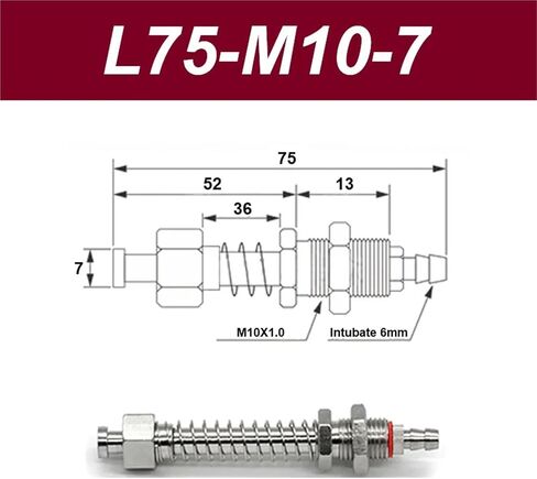 Vacuum Suction Cup Base 7mm Hardware Manipulator Fixture Tail Air Inlet 1Pcs(L80-M10-7) in Kuwait
