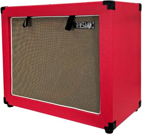 Seismic Audio - 1x12 Guitar Speaker CAB Empty - 7 Ply Birch - 12" Speakerless Cabinet - Red Tolex - Wheat Cloth Grill - Front or Rear Loading Options in Saudi Arabia