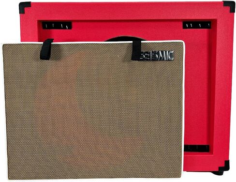 Seismic Audio - 1x12 Guitar Speaker CAB Empty - 7 Ply Birch - 12" Speakerless Cabinet - Red Tolex - Wheat Cloth Grill - Front or Rear Loading Options in Saudi Arabia
