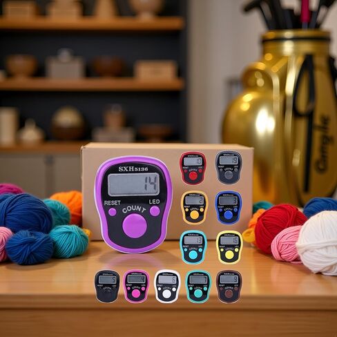 1PC عداد الإصبع ، شاشة رقمية 5 أرقام ، عداد الفرس الأصابع ، عداد الحصيلة الشاشة الرقمية المحمولة ، فقرار مضاد لليد ، لسلع الجولف لحساب Knittin (لون عشوائي) in Saudi Arabia