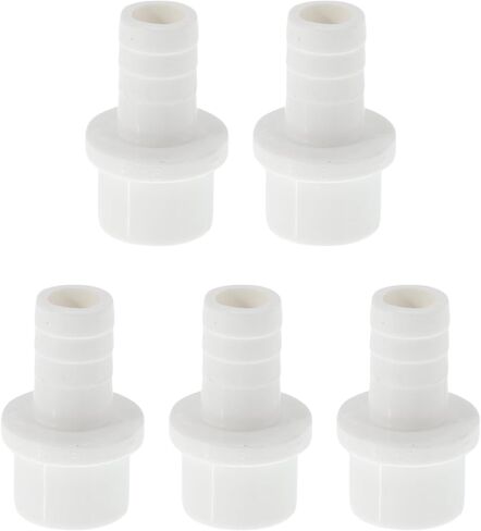 خرطوم البلاستيك Barb Fitting 1 "× 5/8" Barb od مباشرة من خلال موصل الأنابيب الأبيض 5 أجزاء in Saudi Arabia