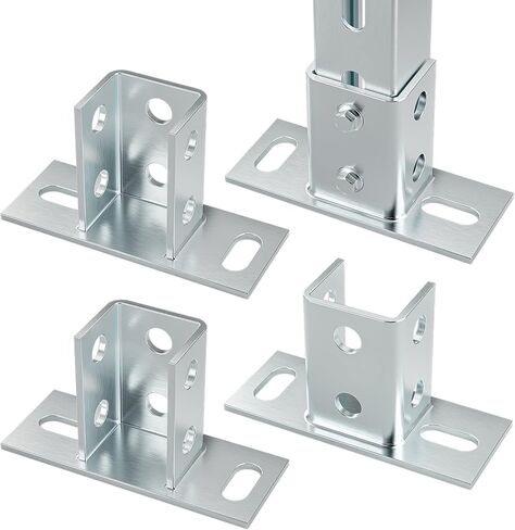 4 Pack U Post Base لـ 1-5/8 "قناة تبختر واحدة ، U Floor Ground Mount in Saudi Arabia