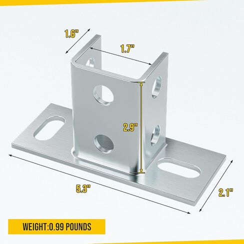 4 Pack U Post Base لـ 1-5/8 "قناة تبختر واحدة ، U Floor Ground Mount in Saudi Arabia