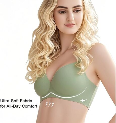 Smooth Wireless Bras for Women No Underwire Comfort Seamless Supportive Bra Push Up Full Coverage Sport Everyday Bra in Kuwait