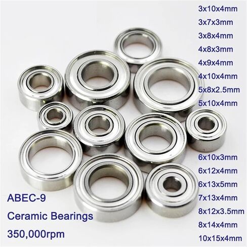 10pcs هجين السيراميك عالي السرعة المحامل الفولاذ المقاوم للصدأ فرشاة الكربون مختومة micromotor اليد الأظافر الكهربائية الحفر الحفر (SR188) in Saudi Arabia