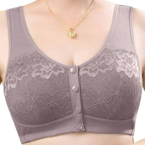 Jenna Chic Bras for Older Women, Posy Bra - Comfortable Front Button Wireless Shaping, Front Button Bras in Kuwait