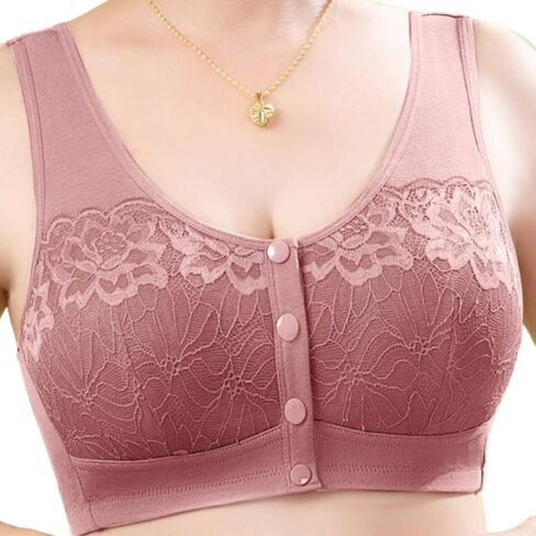 Jenna Chic Bras for Older Women, Posy Bra - Comfortable Front Button Wireless Shaping, Front Button Bras in Kuwait