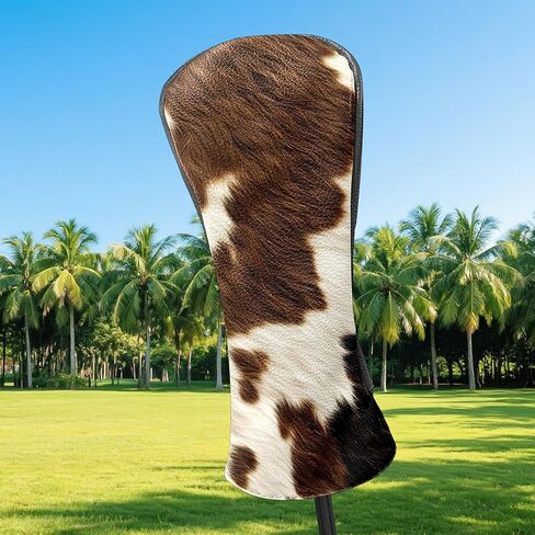 Golf Club Covers Pink Checkered Driver Headcover, Leather Golf Club Head Covers for Driver Fairway Woods Waterproof Golf Headcovers with Anti-Scratch Lining for Men Women in Saudi Arabia