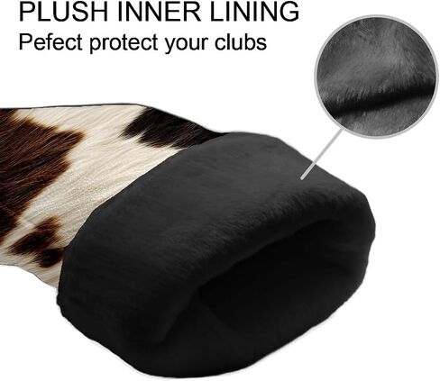 Golf Club Covers Pink Checkered Driver Headcover, Leather Golf Club Head Covers for Driver Fairway Woods Waterproof Golf Headcovers with Anti-Scratch Lining for Men Women in Saudi Arabia