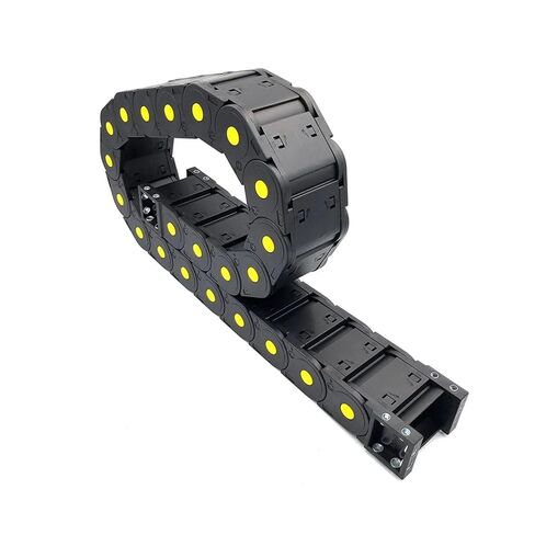 Drag Chain Cable 30x50mm 40" Plastic Wire Carrier Cable Drag Chain For CNC Router Machine Tools Transmission Towline L1000mm(R75) in Saudi Arabia