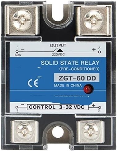 60A 80A 100A DD SSR المرحلة الفردية DC CONTROL DC DIT 12V 24V 32V إلى 5V 110V 220VDC SSR-100DD 60DD 80DD Solid State Relay 1PCS (60DD) in Saudi Arabia