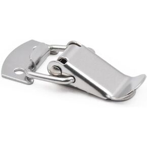 Three Kinds of Materials Iron Buckle Hook Wooden Box Hasps Clamp Spring Catch Clasp Loaded Draw Toggle 1Pcs(5pcs-Iron) in Saudi Arabia