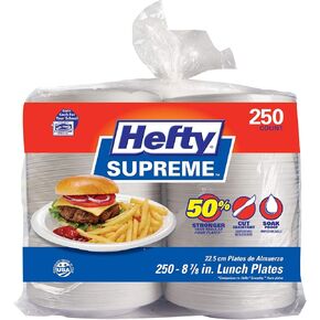 An Item of Hefty Supreme 9 inch Foam Plates, 250ct - Pack of 1 - Bulk Disc in Saudi Arabia