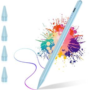 Pen for iPad (A16) 11th 10 Gen ، Charge Fast Pencil مع رفض الإمالة والنخيل ، القلم الرقمي للفترة 2018-2025 Apple iPad 6th-11/A16 ، Pro 13 "/12.9"/11 "/M4 ، AIR 3/4/5/M2/M3 ، MINI 5/6-PINK in Kuwait