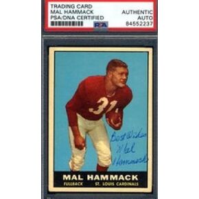 Mal Hammack PSA DNA Vintage COA توقيع 1961 Topps Autograph - بطاقات موقعة للبيسبول in Kuwait