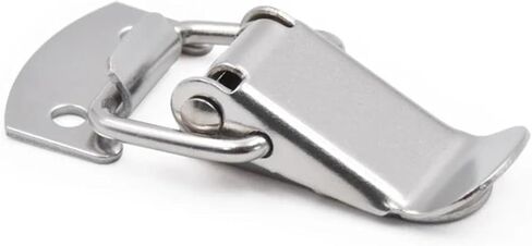 Three Kinds of Materials Iron Buckle Hook Wooden Box Hasps Clamp Spring Catch Clasp Loaded Draw Toggle 1Pcs(5pcs-Iron) in Saudi Arabia