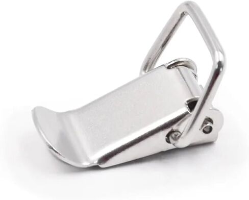 Three Kinds of Materials Iron Buckle Hook Wooden Box Hasps Clamp Spring Catch Clasp Loaded Draw Toggle 1Pcs(5pcs-Iron) in Saudi Arabia