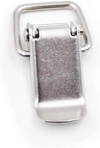 Three Kinds of Materials Iron Buckle Hook Wooden Box Hasps Clamp Spring Catch Clasp Loaded Draw Toggle 1Pcs(5pcs-Iron) in Saudi Arabia