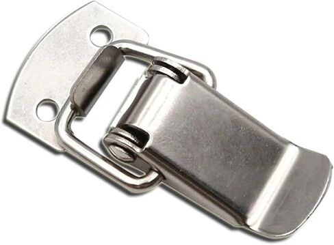 Stainless Steel Spring Buckle Hasp Latch 007 Tool Box Lock Iron Wooden Box Catch Duckbill Buckle Industrial Box Bag Sofa Buckle 1Pcs(Iron Nickel Plated) in Saudi Arabia