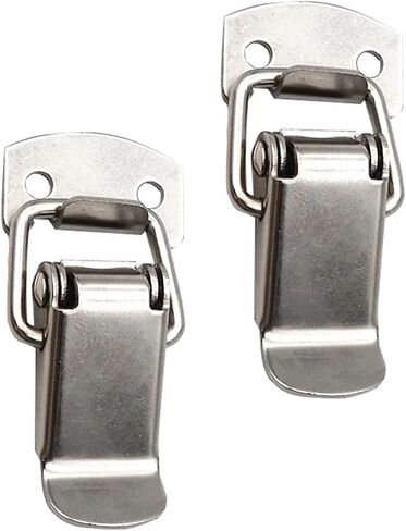 Stainless Steel Spring Buckle Hasp Latch 007 Tool Box Lock Iron Wooden Box Catch Duckbill Buckle Industrial Box Bag Sofa Buckle 1Pcs(Iron Nickel Plated) in Saudi Arabia