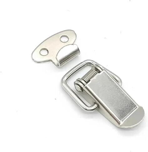 Three Kinds of Materials Duck-Mouth Buckle Mini Lock Chest Box Gift Suitcase Case Buckles Toggle Hasp Latch 5Pcs(5pcs-Iron) in Saudi Arabia