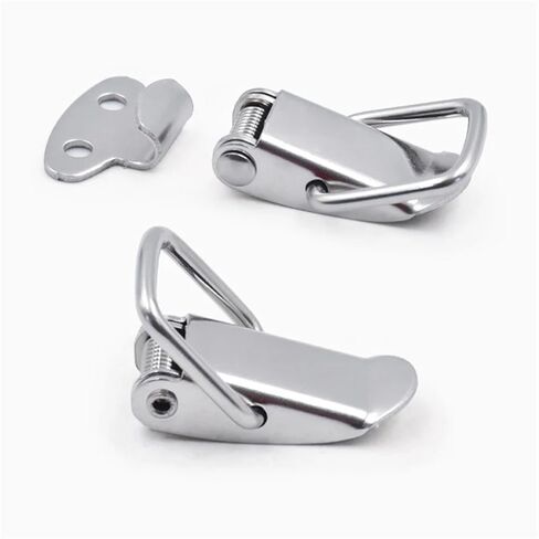 Three Kinds of Materials Duck-Mouth Buckle Toggle Clip Vintage Mini Lock Chest Box Gift Suitcase Case Toggle Hasp Latch 1Pcs(5pcs-201 Steel) in Saudi Arabia