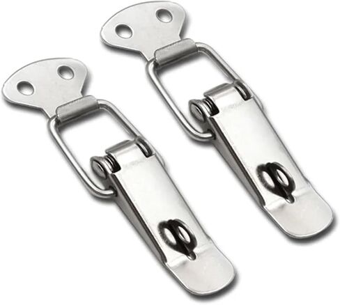 Toggle Hasp Latch Stainless Steel Iron Flat Beak Drawer Latch Lock Box Wooden Case Fixed Clasp Thickened Buckle Lock 106 1Pcs(Iron) in Saudi Arabia