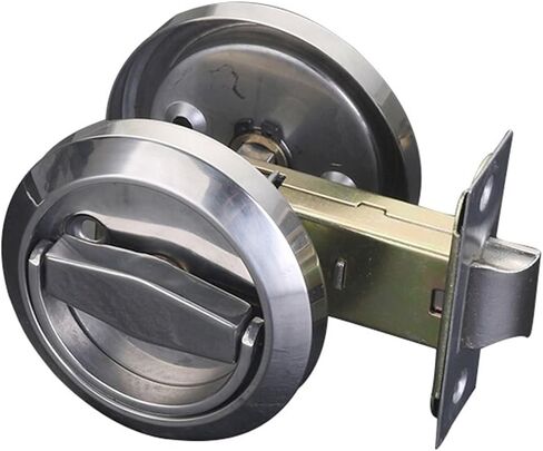 Hidden Door Locks Stainless Steel Handle Recessed Cabinet Invisible Pull Mechanical Outdoor Lock for Fire Proof Hardware 1Pcs(Wire Drawing Set) in Saudi Arabia