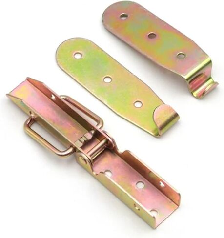 DK505 Two Kinds of Materials Spring Loaded Suitcase Chest Tool Box Locking Toggle Latch Hasp Lock Hardware 1Pcs(5pcs-505-Iron) in Saudi Arabia