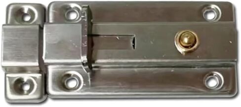 Automatic Spring Door Bolts Latch Stainless Steel Bathroom Old-Fashioned Wooden Door Thickening Lock Buckle Hardware 1Pcs(3 inch-Stainless) in Saudi Arabia