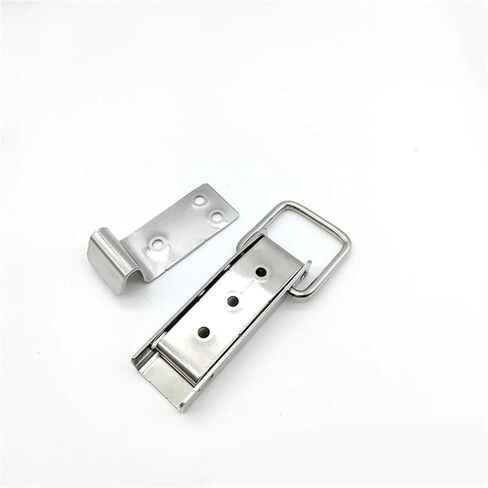 DK501 Two Kinds of Materials Cabinet Box Locks Spring Loaded Latch Catch Toggle Iron Hasps for Sliding Door 2Pcs(2pcs-501-Iron) in Saudi Arabia