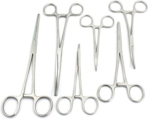 HEMOSTAT Set 5" 6" 8" Curved/Straight - 6 Pack Ideal for All Types of Hobby by G.S Online Store in Saudi Arabia
