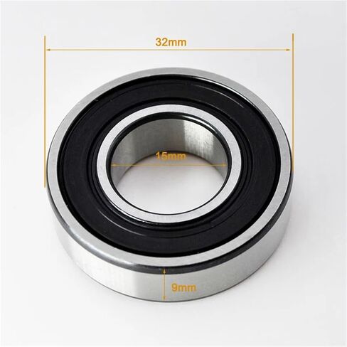 10pcs 6002 2RS ZZ 15 * 32 * 9mm 6002rs 6002z DDU 2Z القطر الداخلي 15 مم محامل كروم للأخدود العميق (6002 ZZ عادي) in Saudi Arabia