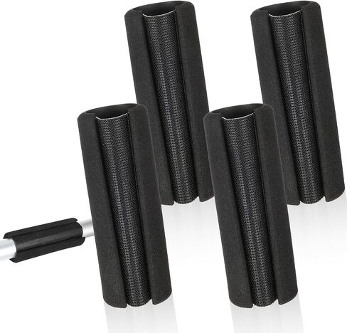 4 Pcs Handle Grips 4.3 Inch Foam Grip Tubing, Durable Handle Grips, Comfortable Bike Grip for Garden Bicycle Exercise Equipment Handlebar Luggage Handles Replacement (Black) in Kuwait