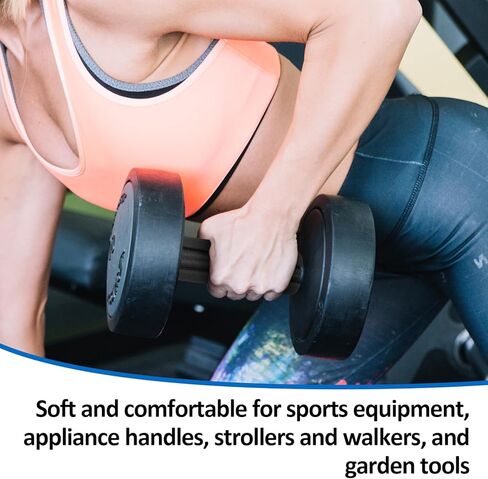 4 Pcs Handle Grips 4.3 Inch Foam Grip Tubing, Durable Handle Grips, Comfortable Bike Grip for Garden Bicycle Exercise Equipment Handlebar Luggage Handles Replacement (Black) in Kuwait